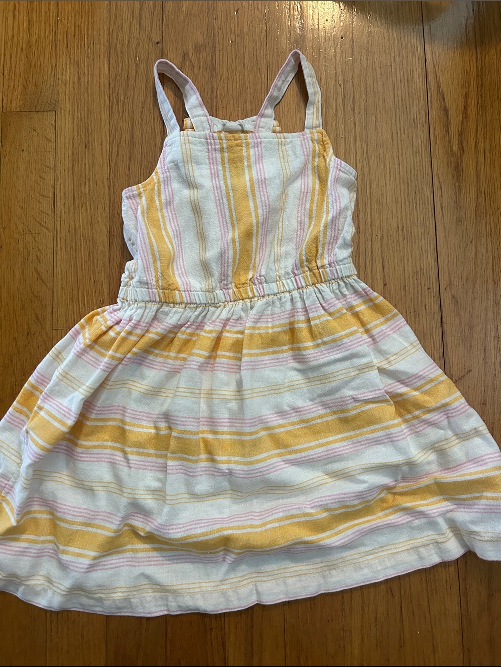Carters Girls' Yellow & Pink Striped Sundress Sz. 5a